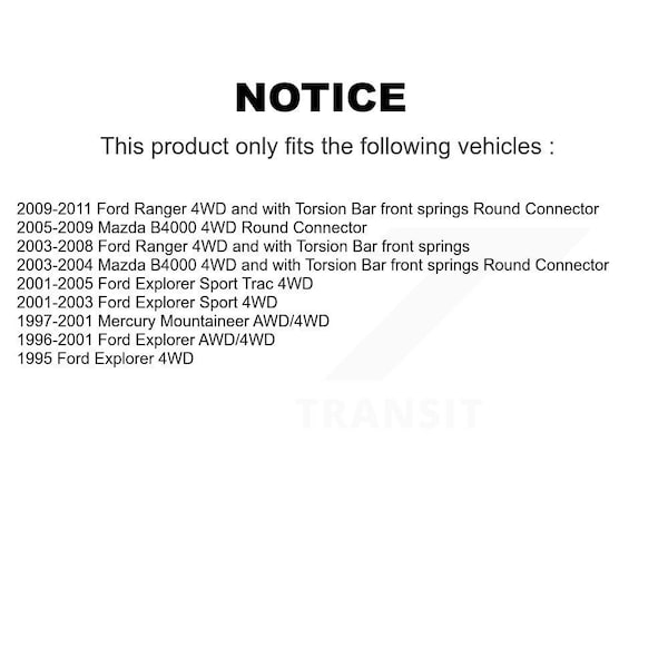 Front Bearing Upper Lower Ball Joint Link Kit For Ford Ranger Explorer Sport Trac Mercury